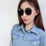 qq女头穿牛仔衣图片