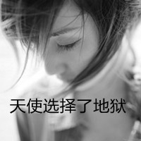 QQ头像黑白带字女生