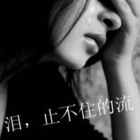 QQ头像女生伤感黑白带字