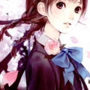 唯美插画动漫女生头像图片