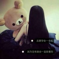 长发女生背影带字头像