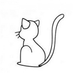 可爱猫咪简笔画头像图片