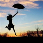 唯美微信夕阳阳光跳跃头像图片