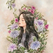 清新文艺手绘女头图片