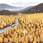 手绘唯美清新美景头像图片