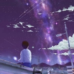 动漫流星背影头像图片