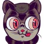 手绘猫咪动漫头像图片