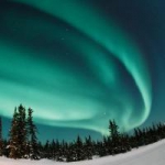 唯美星空极光风景头像图片