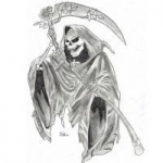 惊悚恐怖骷髅镰刀死神qq头像图片