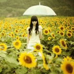 向日葵唯美女头图片