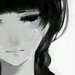 流泪伤感哭泣女生动漫头像图片