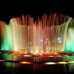 炫丽音乐喷泉风景头像图片