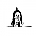 漫画黑白头像手绘图片