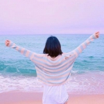 背影女头仙气小清新