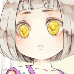 金色女生大眼睛头像动漫图片