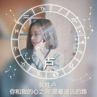 女生星座姓氏头像