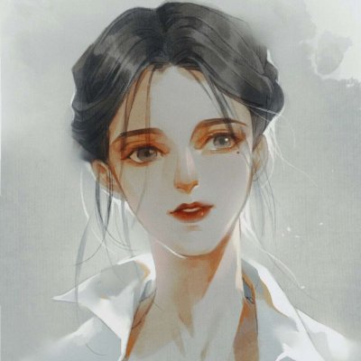 手绘女生插画微信头像