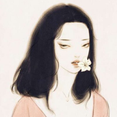 手绘女生插画微信头像