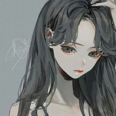 手绘女生插画微信头像