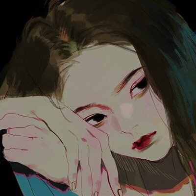 手绘女生插画微信头像