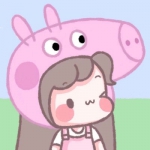 小猪佩奇情头一左一右高清可爱分开图片