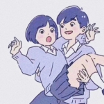 微信高清一左一右情头动漫图片