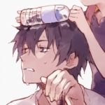 超有爱女生用冰水为男生解暑的动漫情头图片