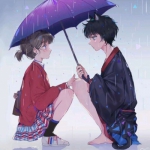 打伞动漫高清情头图片