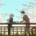 动漫清新好看的声之形情头一左一右图片