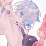 动漫高清超甜一半男一半女的情头图片