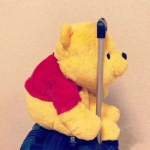 超萌可爱的黄色毛绒小熊高清头像图片