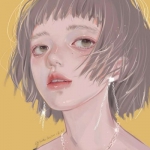 ins好看高清的插画风少女头像图片