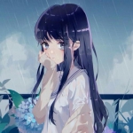 伤感雨中动漫女头图片