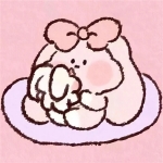 软萌可爱的粉色卡通兔子头像图片