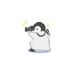 呆萌可爱小企鹅卡通头像图片